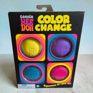 Schylling Teenie NeeDoh Color Change Squishy Stress Ball Fidget Toy 3-Pack New